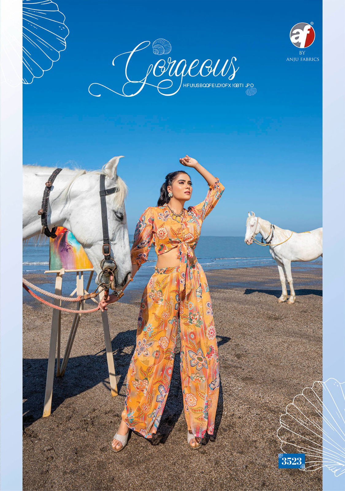 Hello Summer By Af Fancy Designer Ladies Crop Top With Palazzo Wholesale Clothing Suppliers In India
